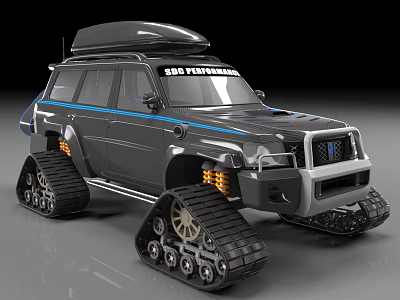 588 Performance Off Road Vehicle Fitted With Heavy Duty Track System And Branding 3d model