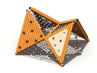 Modern amusement equipment children climbing rock climbing 3d model