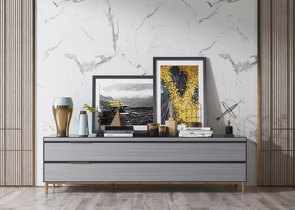 Modern TV Cabinet Simple TV Cabinet Decoration Combination 3d model
