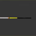 Tennis Racket With White Grip Yellow Black Frame And Red Strings