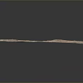 Long Rectangular Light Colored Decorative Stone Slab With Rough Surface