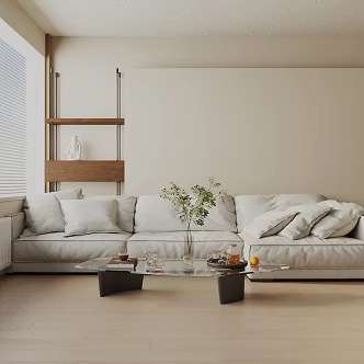 Modern three-seat sofa 3d model