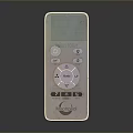 White Computer Remote Control with Display Screen and Function Buttons for PC Use 3d model
