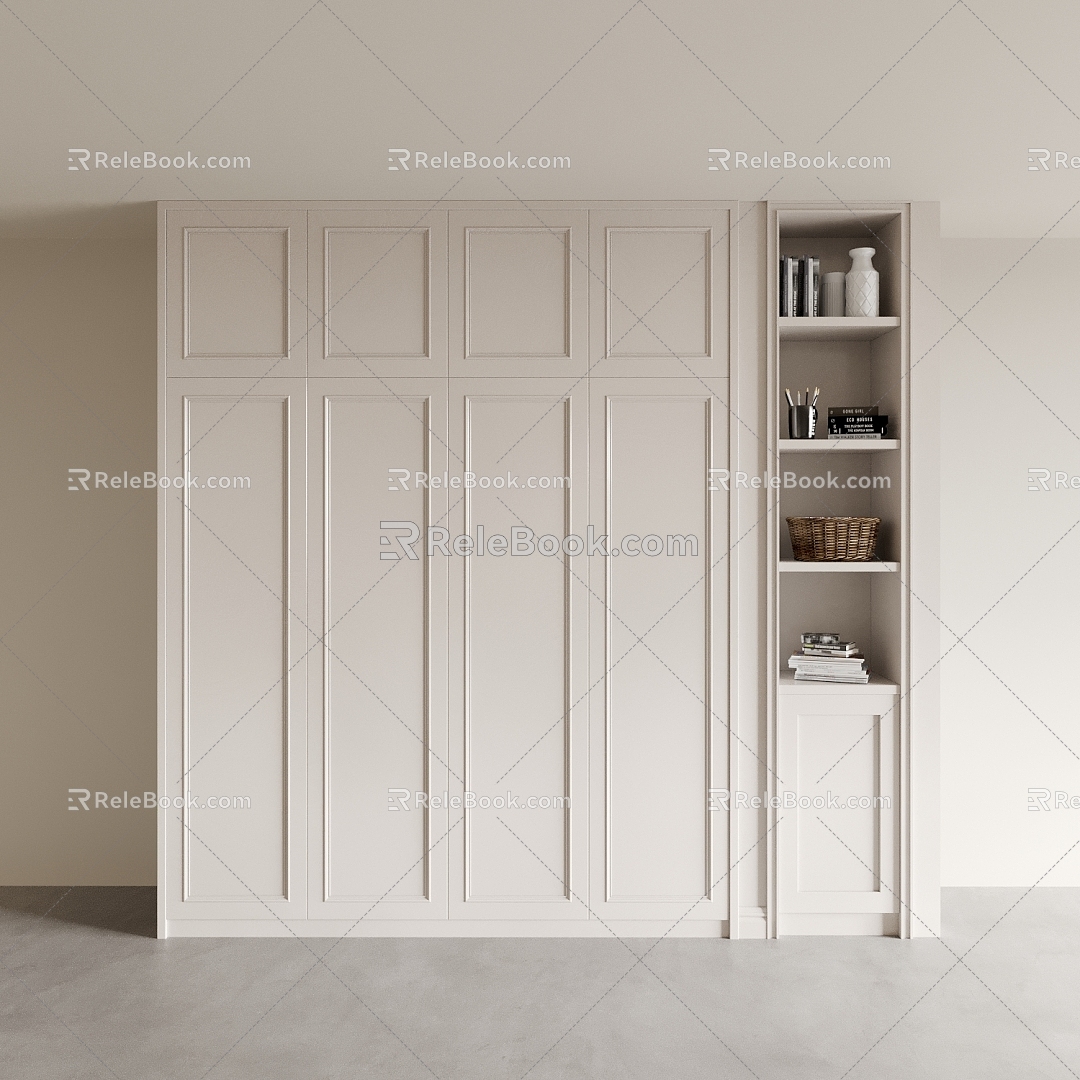 Wardrobe Locker Decorative Cabinet Bookcase Storage Cabinet Side Cabinet Wall Cabinet 3d model