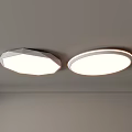 Modern Polygonal and Round Ceiling Lights Mounted on Ceiling with Bright Illumination 3d model