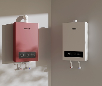 modern water heater gas water heater 3d model