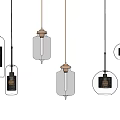 Modern Pendant Lights With Clear Glass Bodies And Metal Accents In Diverse Shapes