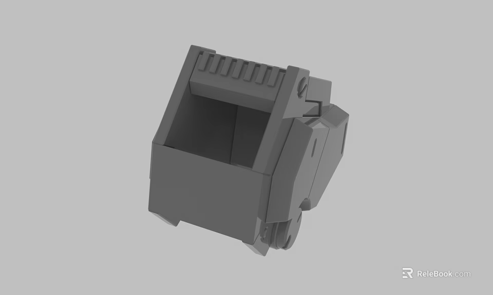 Gray Industrial Mechanical Component 3D Model With Detailed Structural Design 3d model