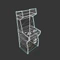 Stand Up Arcade Game Machine Featuring Black Rhino Game Character Graphics And Control Buttons