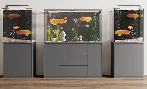 modern aquarium 3d model