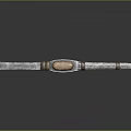Old Fashioned Pickaxe Tool With Metal Head And Wooden Wrapped Handle