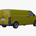 Yellow Volkswagen Cargo Van Exterior Look 3d model