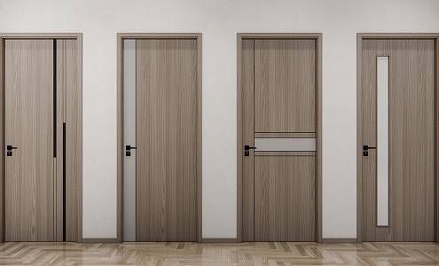 Modern swing door combination 3d model