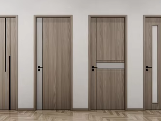 Modern swing door combination 3d model