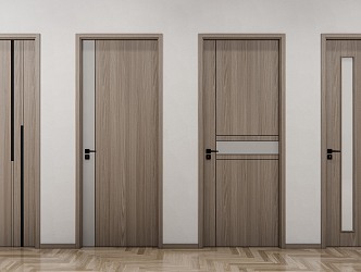 Modern swing door combination 3d model