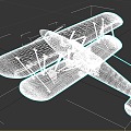 Biplane Biplane Vintage Aircraft Retro Fighter 3d model