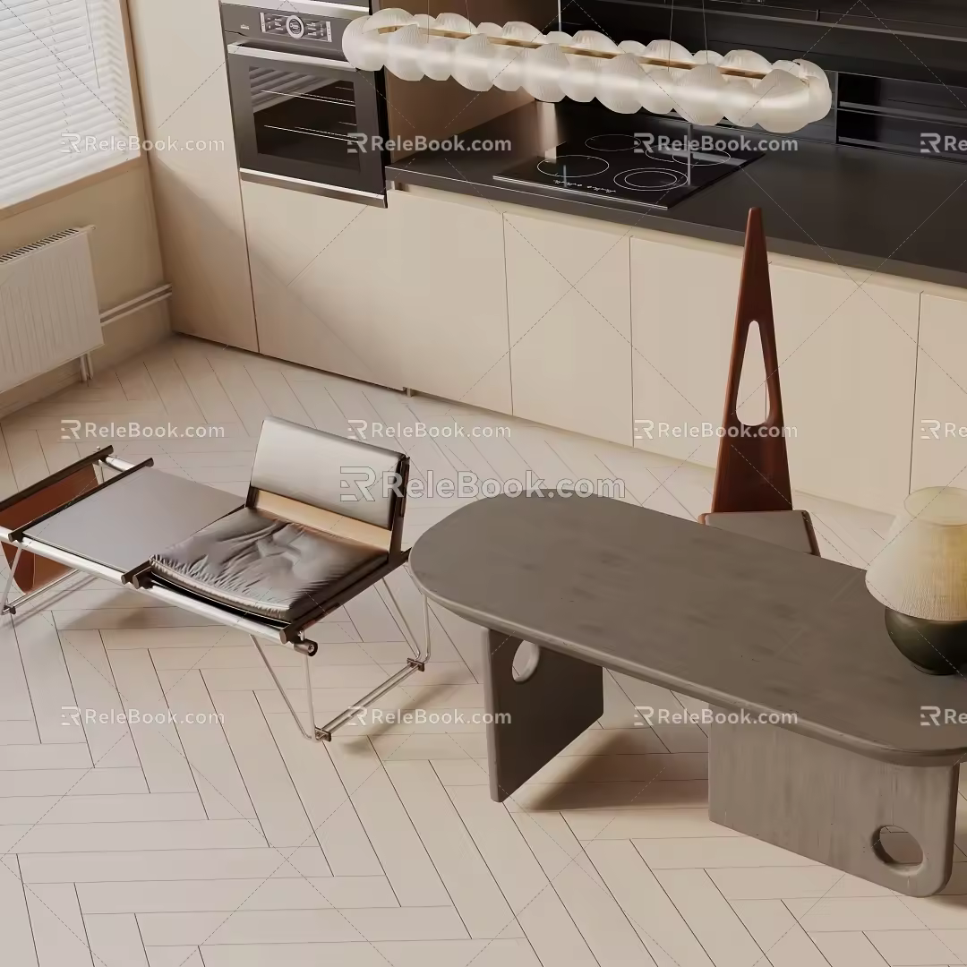 Modern dining table 3d model