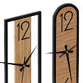 Modern Wooden Wall Clocks With Black Frame And Black Hands Showing 12 And 6 Numbers