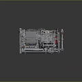 Mechanical Industrial Equipment with Gauges Control Panel Valves and Connected Metal Pipes