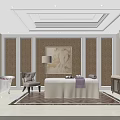 Luxurious SPA Sauna Interior Design With Massage Bed Bathtub And Comfortable Chair
