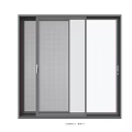 Modern Sliding Door With Glass Panels And Metal Frame For Home