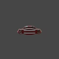 Futuristic Red Black Spaceship With Aerodynamic Design And Blue Windows X28