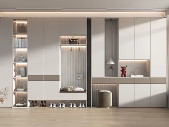 Modern shoe cabinet 3d model