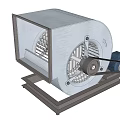 Industrial Centrifugal Fan With Metal Casing Impeller Motor And Base Structure