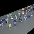 Commodity booth display cabinet display rack 3d model