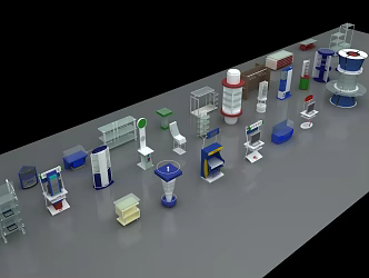 Commodity booth display cabinet display rack 3d model