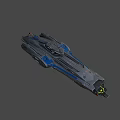 Futuristic Fighter Jet with Sleek Aerodynamic Design Blue Silver Color and Advanced Features 3d model