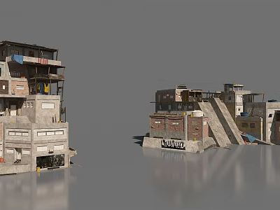 Modern Ruins Slum 3d model