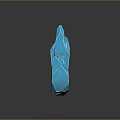 Polished Blue Geometric Crystal Shapes In Various Sizes On Reflective Black Surface