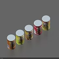 Colorful Pringles Potato Chip Cans In Various Hues For Daily Snack Storage