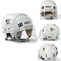 White Motorcycle Helmet With Duck Logo And CCM Brand Multiple Angles 3d model