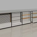 Modern Retail Store Display Shelves With Wood And Metal Frame For Product Showcase