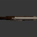 Vintage Old-Fashioned Pistol With Wooden Grip Metal Barrel And Brass Accents