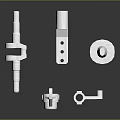 Various Precision Machined Metal Components With Shiny Surfaces And Different Shapes