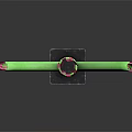 Long Green Daily Life Product With Red Top Arms Eyes And Black Base