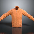 Orange Casual Jacket With Zipper Front And Long Sleeves For Daily Use