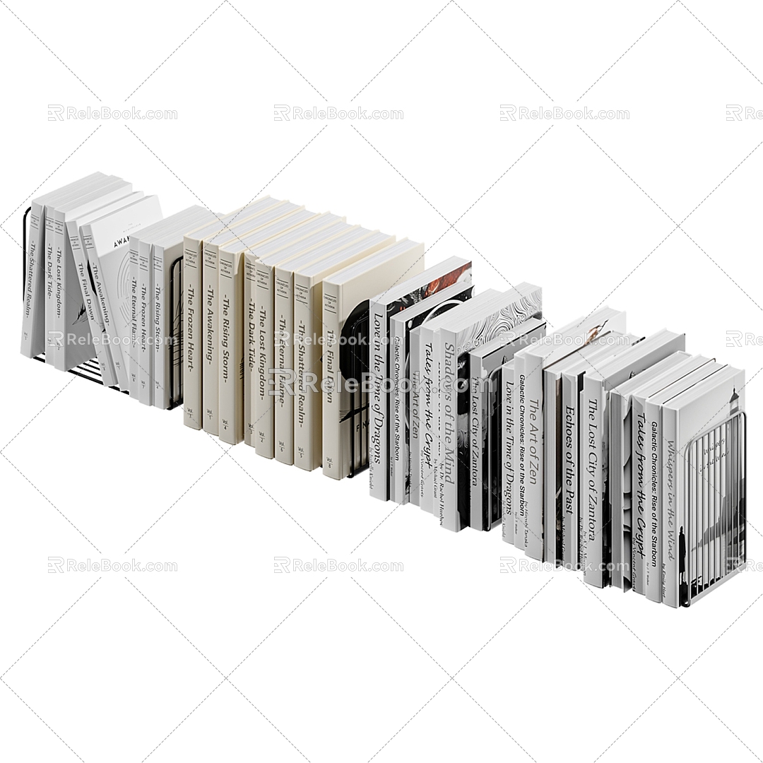 Modern Books 3d model