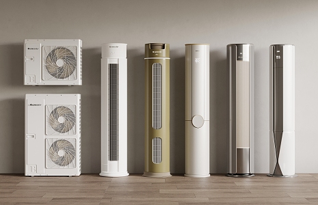 Modern air conditioner Vertical air conditioner Cylindrical air conditioner Air conditioner External unit 3d model