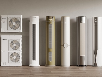 Modern air conditioner Vertical air conditioner Cylindrical air conditioner Air conditioner External unit 3d model