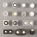 Modern Downlights and Spotlights with Various Design Styles for Interior Lighting 3d model