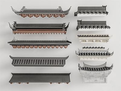 Chinese Eaves Roof model