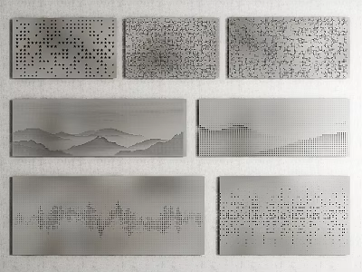 Perforated plate Perforated plate Hollow plate Aluminum plate wall panel Wall decoration 3d model