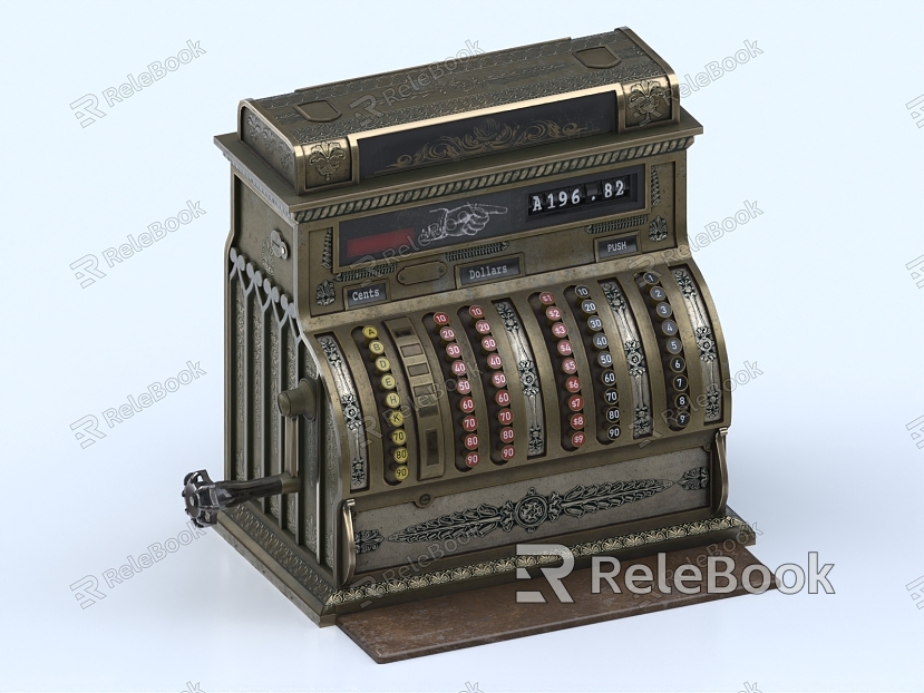 Vintage Money Counter Vintage Money Detector Vintage Cash Register Vintage Money Counter Vintage Money Printing Machine model