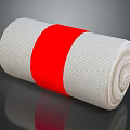 Essential Rolled Gauze Bandage with Off White and Red Strip for Daily Use