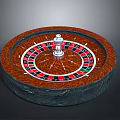 Decorative Game Furniture Featuring Roulette Wheel Design Wooden Base And Colorful Numbers