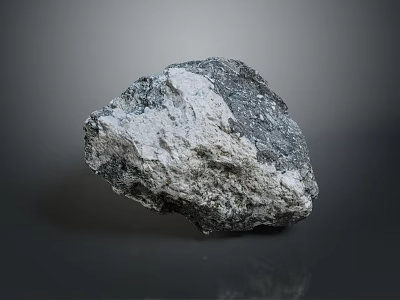 Natural Stone Material With Rough Surface And Gray White Decorative Texture 3d model